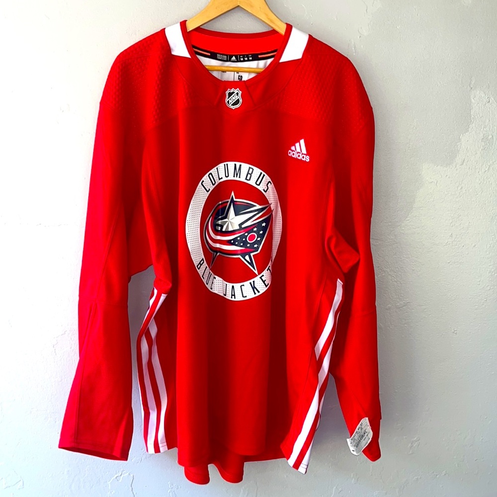New Adidas Columbus Blue Jackets Practice Hockey Jersey